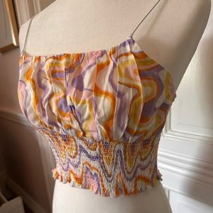 Colorful stretchy summer top